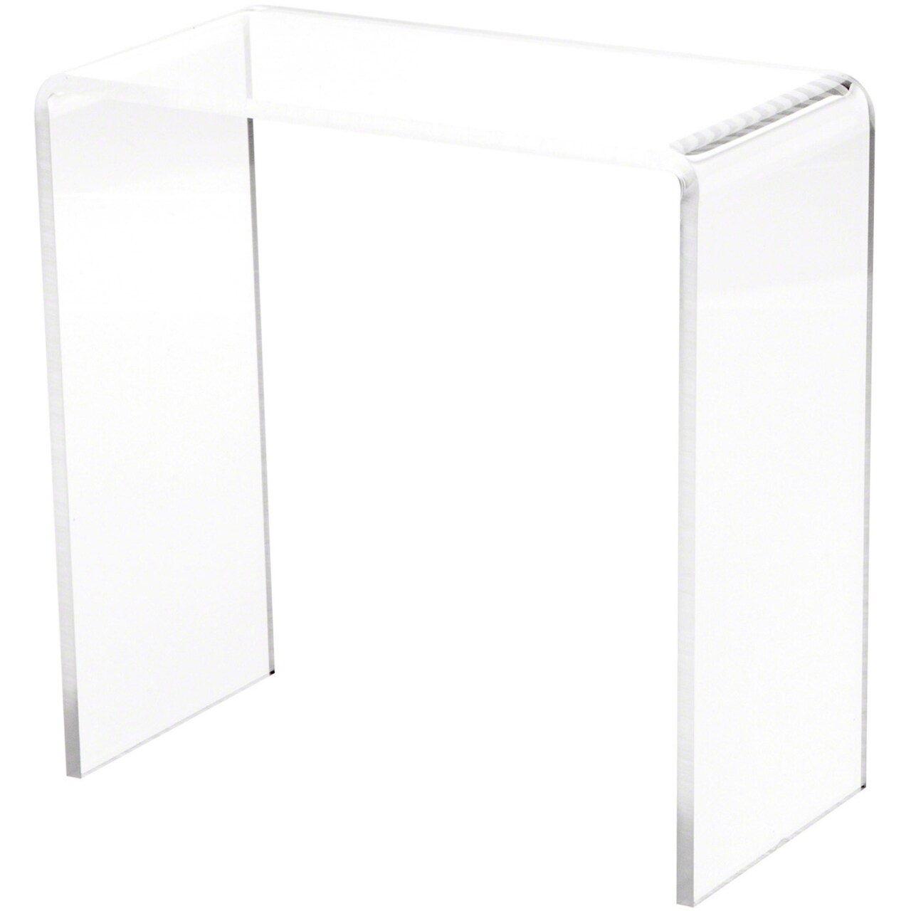 Plymor Clear Acrylic Vertical Rectangular Display Riser, 8" H x 8" W x 4" D (1/4" thick)